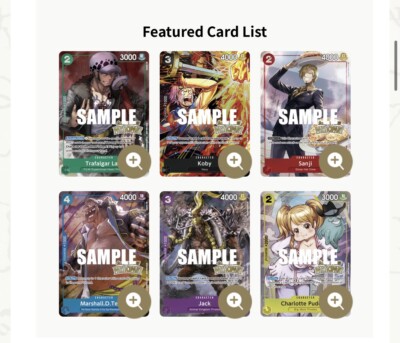 One Piece Card Game TCG Offline Regionals 2023 Participation Pack
