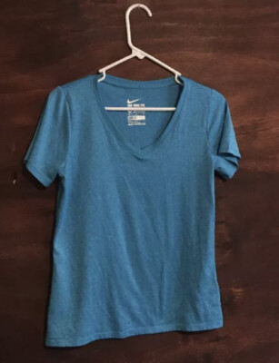 Nike Dri-fit Women's M Aqua Turquoise Teal Blue T-shirt EUC
