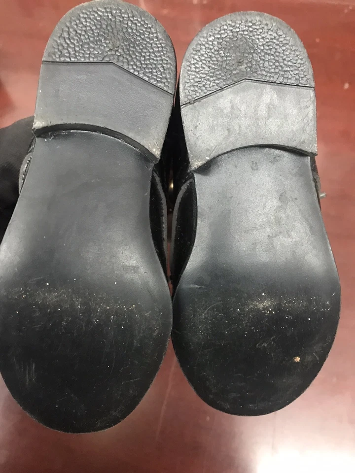 Zapato de cuero negro/marrón talla 6 con cordones para bebés niños bebés niños pequeños Foto 2 de 4