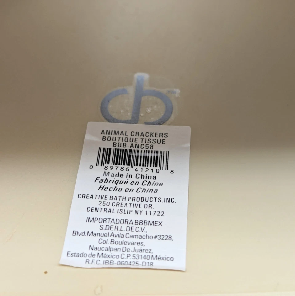 Soporte de pañuelos de mármol sintético galletas animales jirafa tigre Foto 3 de 4