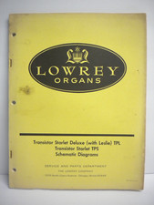 Vintage Lowrey Transistor Starlet Deluxe TPL Organ Service Manual Book Original
