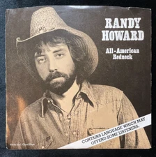 1983 VINYL RECORD 7" SINGLE 45 RPM RANDY HOWARD ALL-AMERICAN REDNECK PROMO VG+