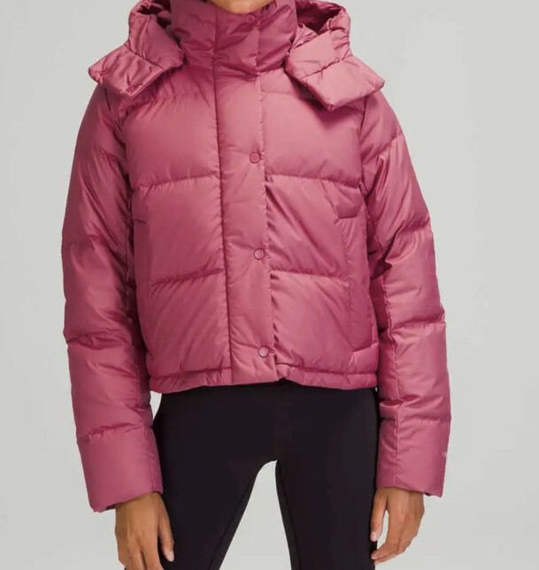 NWT Lululemon Wunder Puff Cropped Jacket Pink Lychee Size NWT Lululemon Wunder Puff Cropped Jacket Pink Lychee Size