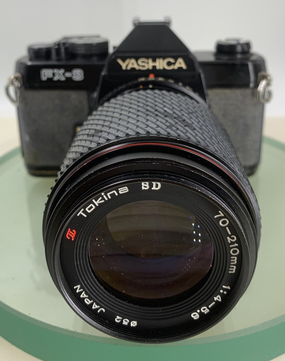 YASHICA FX-3 SUPER 2000 VINTAGE FILM CAMERA BLACK 70-210mm +BAG
