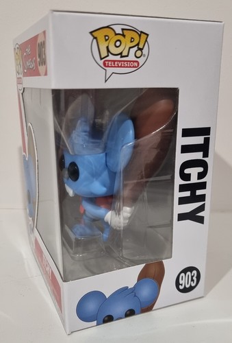 FUNKO POP! VINYL - Itchy - #903 - The Simpsons - Television - Protector Included - Picture 3 of 7