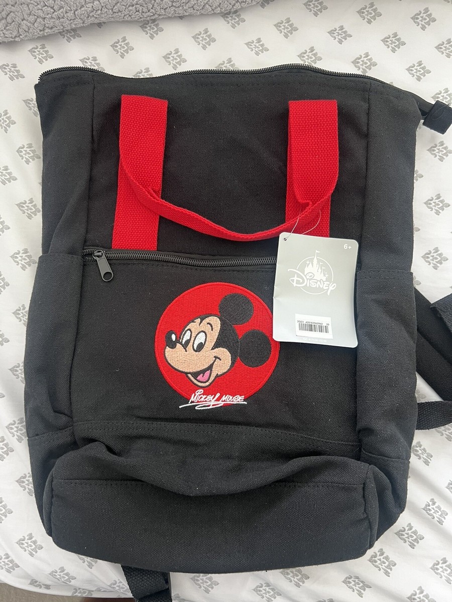 NWT Backpack Mickey Mouse￼￼Disney Parks New Black Canvas 