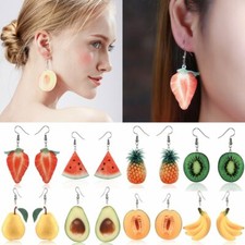 Fashion Cute Fruits Acrylic Watermelon Drop Dangle Earrings Hook Jewellery Gifts