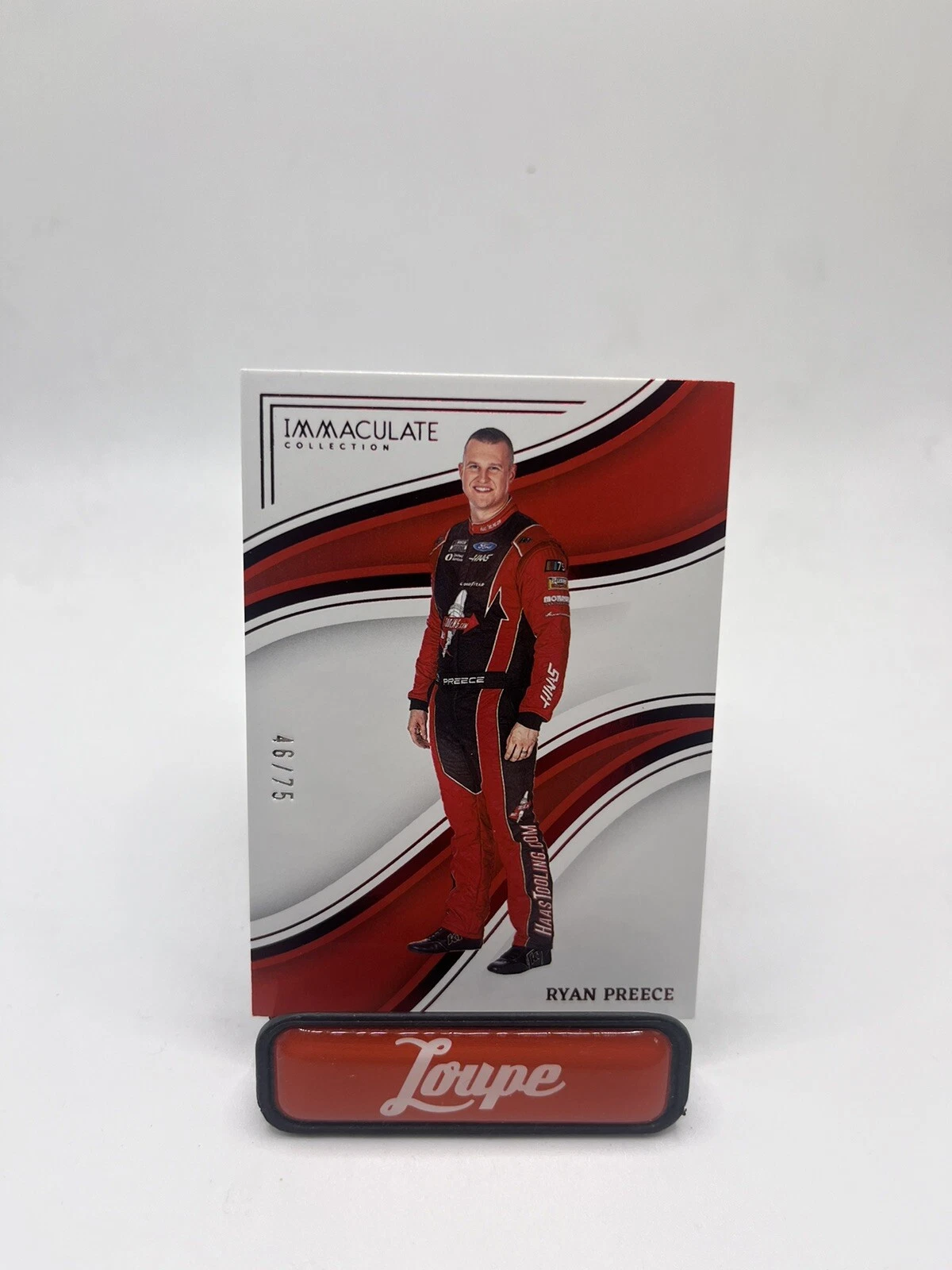 Ryan Preece 2023 Panini Chronicles Racing Immaculate /75 #81 Haas Ford