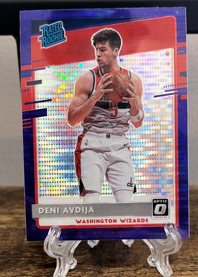 2020 Donruss Optic Deni Avdija Purple Pulsar Prizm Rated Rookie RC 159 Wizards