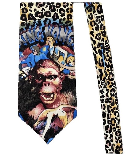 1992 Vintage Mens 4” Tie King Kong American Films Classics Empire State Building