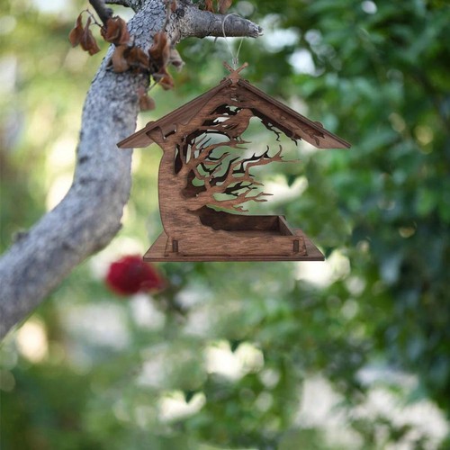 Birdhouse in legno da appendere all'esterno per giardino casa esterna decorazione case nido per uccellini - Foto 11 di 12