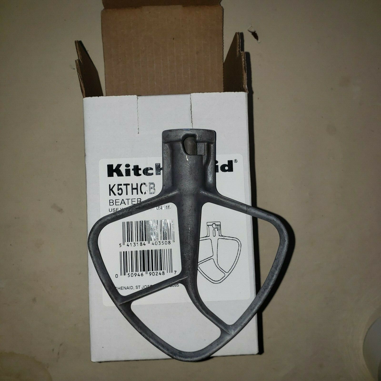 Frusta Piatta KitchenAid K5THCB - Accessorio Per Robot Da Cucina, 4.8 L