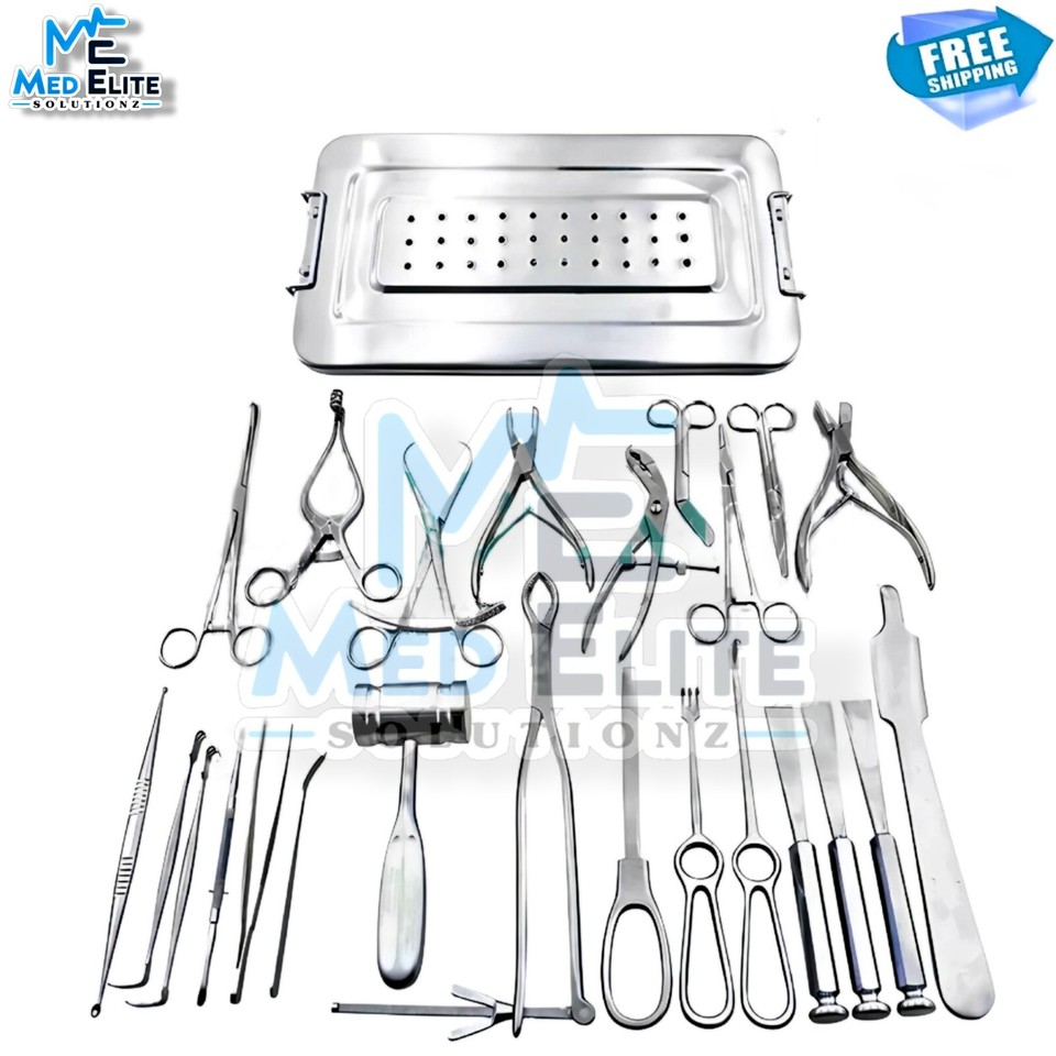 Basic Orthopedic Surgery 25 Pcs Set Surgical Orthopedic Instruments Kit ...