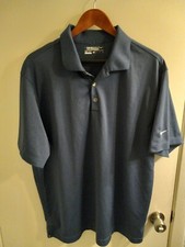 Nike Golf   Tour Performance Dri Fit Short Sleeve Blue Polo Shirt Men's XL