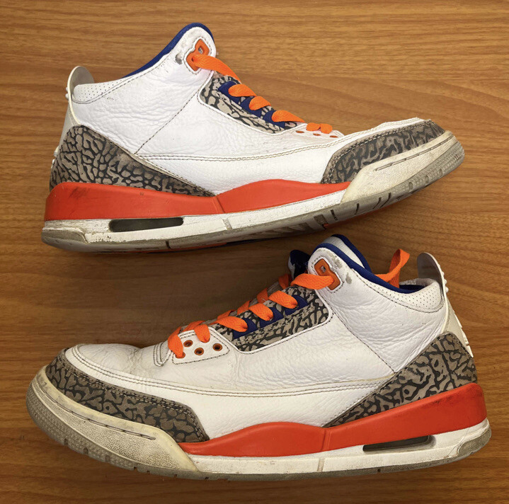 Nike Air Jordan III Retro Knicks White Size 10 Sneakers 136064