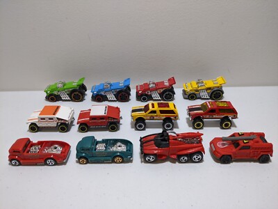 Mattel Hot Wheels 2014 Green Backdrafter Fire Truck Hummer Mig Rig Blazer All 12