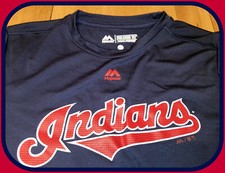 CLEVELAND INDIANS MAJESTIC EVOLUTION JERSEY TSHIRT YOUTH LARGE NWOT