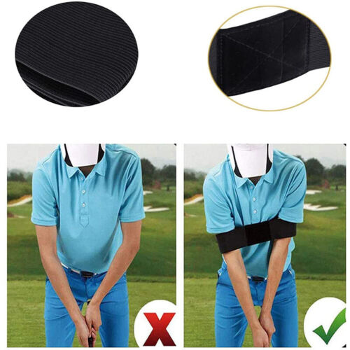 Professional Elastic Golf Swing Trainer Arm Belt Gesture Alignment Training AN8 - Picture 1 of 10
