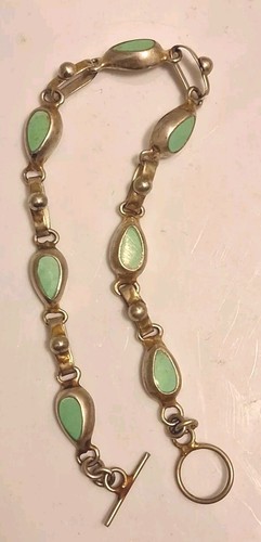 Mexico Sterling Silver Turquoise Bracelet Jewelry