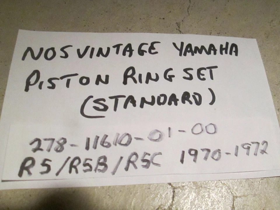  ANILLOS ESTÁNDAR YAMAHA 1970 - 1972 R5 / R5B / R5C OEM NOS 278-11610-01-00 Foto 3 de 4