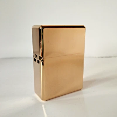 Zorro 912s Polished Brass Lighter - 210g Case & Heavy Duty Hinge