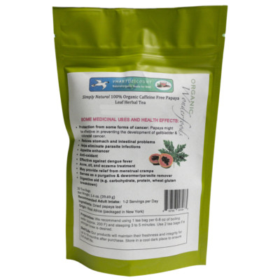 Papaya Leaf Herbal Tea Hojas de Papaya 30 Tea Bags Caffeine Free Anti Malaria