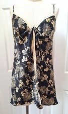 Victoria Secret's Satin Open Front Slip Camisole Lace Trim Floral Size: M NWOT