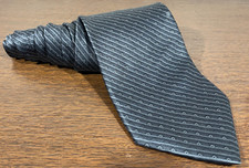 Stafford Designer Neck Tie - 100% Silk Made in the USA - Black Geometric