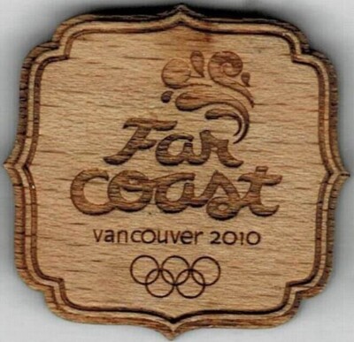 2010 Vancouver Dated FAR COAST Wood Olympic  Sponsor Pin