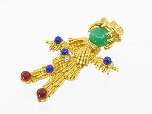 Vintage JBK Jackie Kennedy Scarcrow Brooch Pin Camrose and Kross - Picture 2 of 8