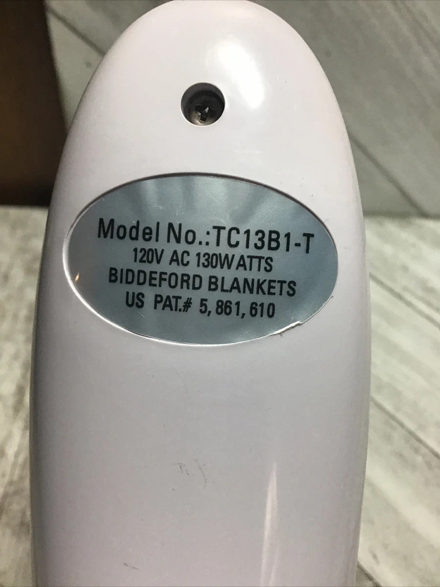BIDDEFORD TC13B1-T Electric Blanket Throw Heat Control Remote POWER CORD No  1 | eBay
