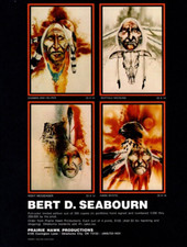 '78 BERT SEABOURN AMERICAN ART EXHIBIT PRINT AD, PRARIE HAWK,  ADVERTISING