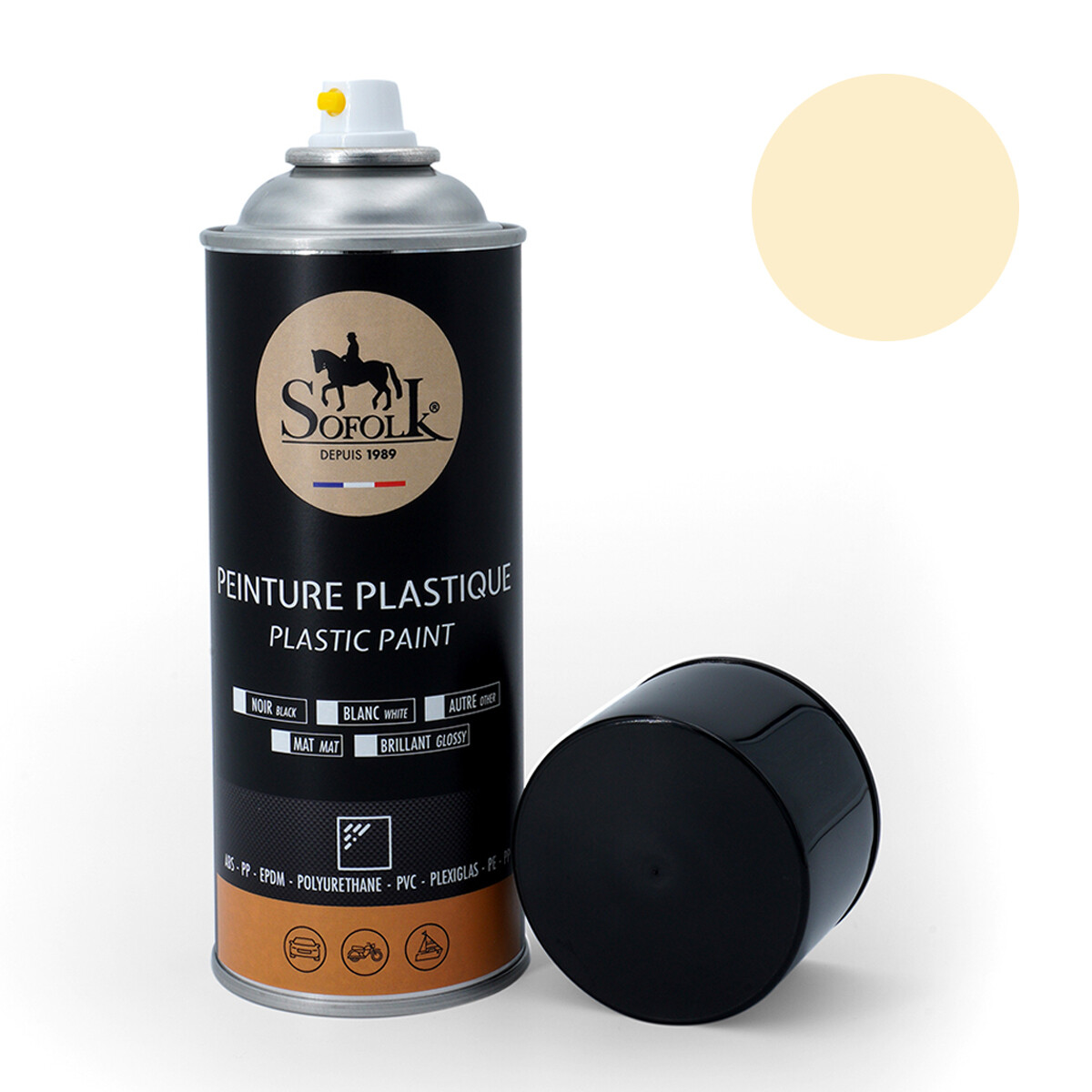 Peinture plastique haute résistance pour restaurer le plastique jauni brillant