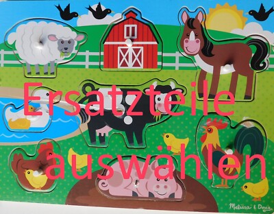 Melissa & Doug Tiere vom Bauernhof Steckpuzzle Holzpuzzle Ersatzteile auswählen