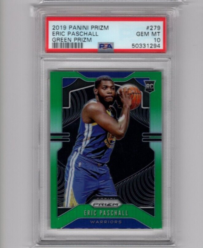 2019 Panini Prizm #279 Green Prizm Eric Paschall RC PSA 10 GEM