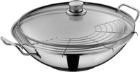 Wmf Wok Wokpfanne 36 Cm Taiwan Deckel Ablagegitter Party Induktion Edelstahl