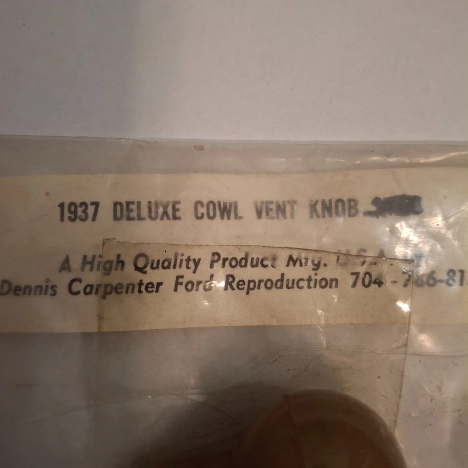 Ford 1937 todos los autos capó perilla de ventilación 1A-7002145 Foto 3 de 4