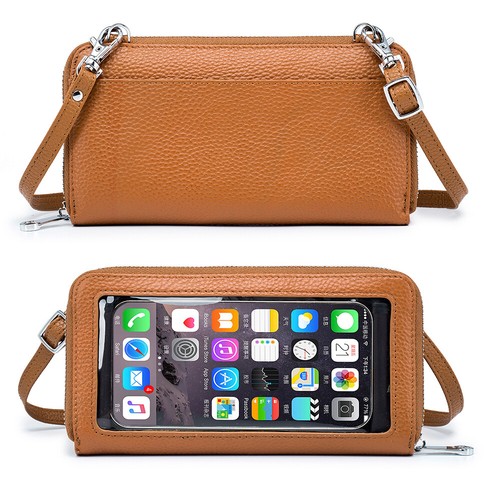Womens Leather Wallet Crossbody Shoulder Strap Bag Touch Screen Cell Phone Purse - Picture 28 of 35