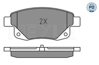 Bremsbelagsatz Scheibenbremse Hinten Meyle 025 245 5915 W FÜR Hyundai KIA