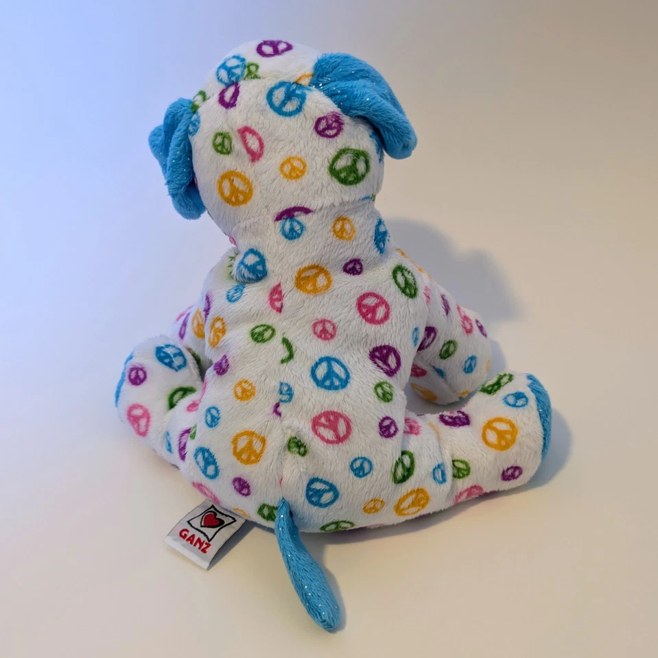 Webkinz Peace Puppy Plush (2010) – No Code –  HM440 – Tush Tag+Magic W Intact - Image 3 of 4