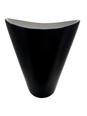 Regina WB Holland Ruimte Vase Floris Meydam Style MCM Ceramic Dutch Black 1950s
