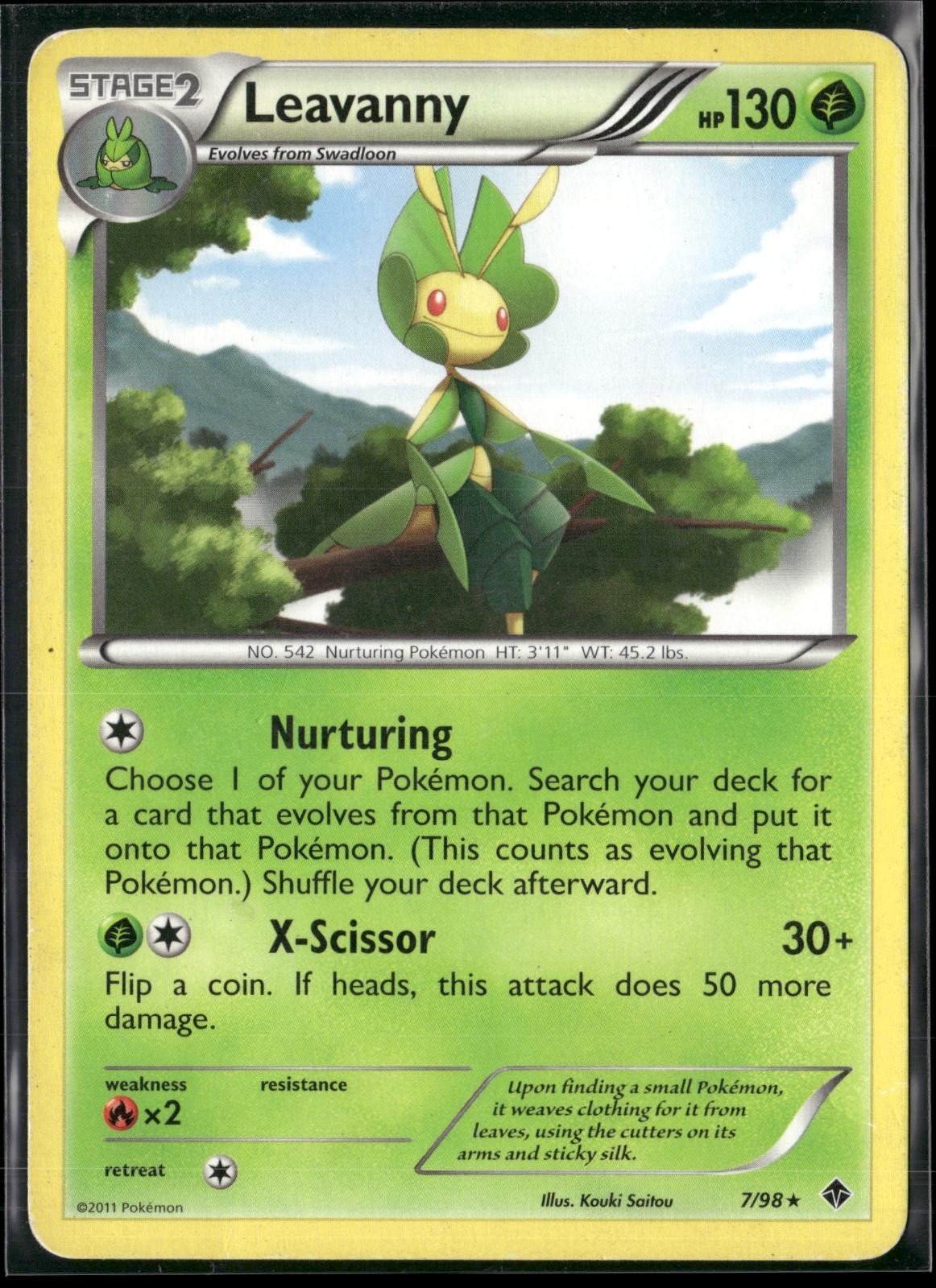Leavanny 7/98 Rare Emerging Powers Pokemon Heavily Played