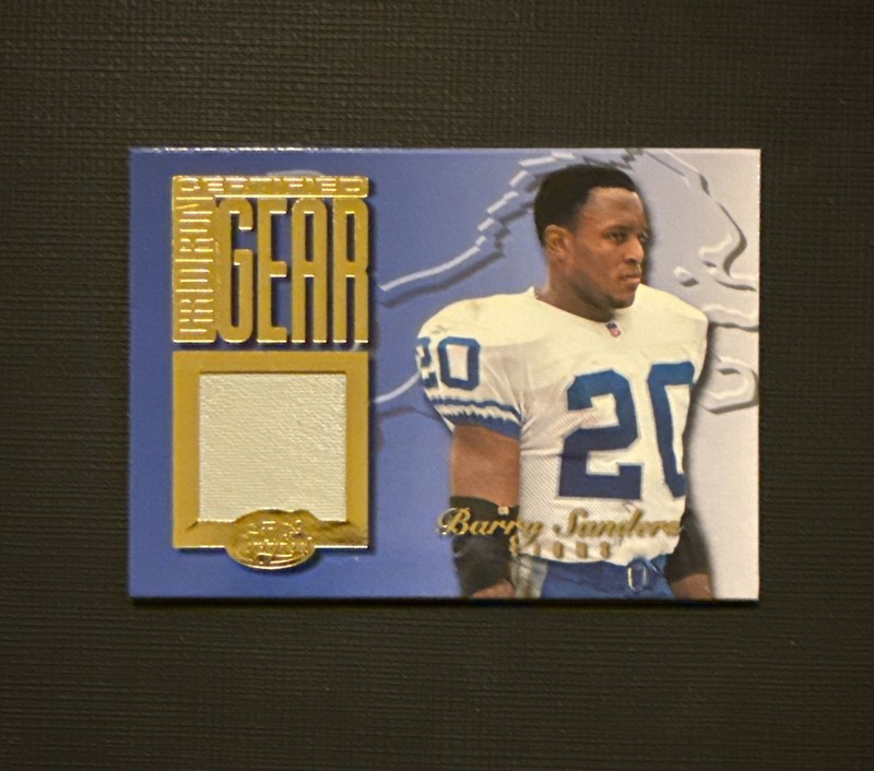 1999 Leaf Certified Gridiron Gear Game Used Jersey #BS20 Barry Sanders /300