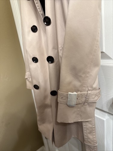 Coach Beige Trench Coat Size S With Coat Cover And Hanger F34024 - Picture 6 of 10