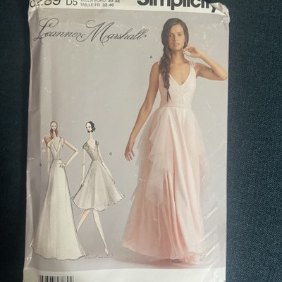 Simplicity 8289 NEW Leanne Marshall Ballet Style Gown Open Back Fancy Dress 4-12