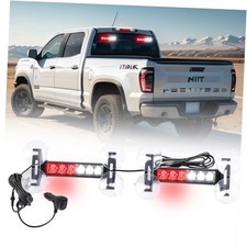 2x 6.1 Inch Emergency Strobe Lights Red White 12 Led Hazard 12led Redwhite 2x 6.1 Inch Emergency Strobe Lights Red White 12 Led Hazard 12led Redwhite