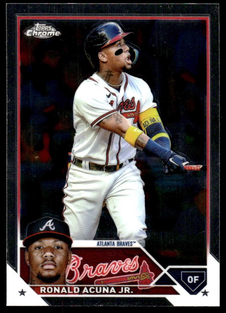 Ronald Acuna Jr. 2023 Topps Chrome #39 Atlanta Braves FREE SHIPPING AutographDen