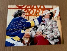 YVON BARRETTE SIGNED SLAPSHOT 8X10 PHOTO PSA/DNA COA HAND SIGNED