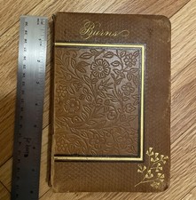 1886 Robert Burns Poetry Floral Embossed Gilded Leather and Pgs Antique Treasure