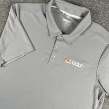 Adidas Golf Polo Shirt Mens XL Gray Climachill NBC Golf Channel Logo DN3397